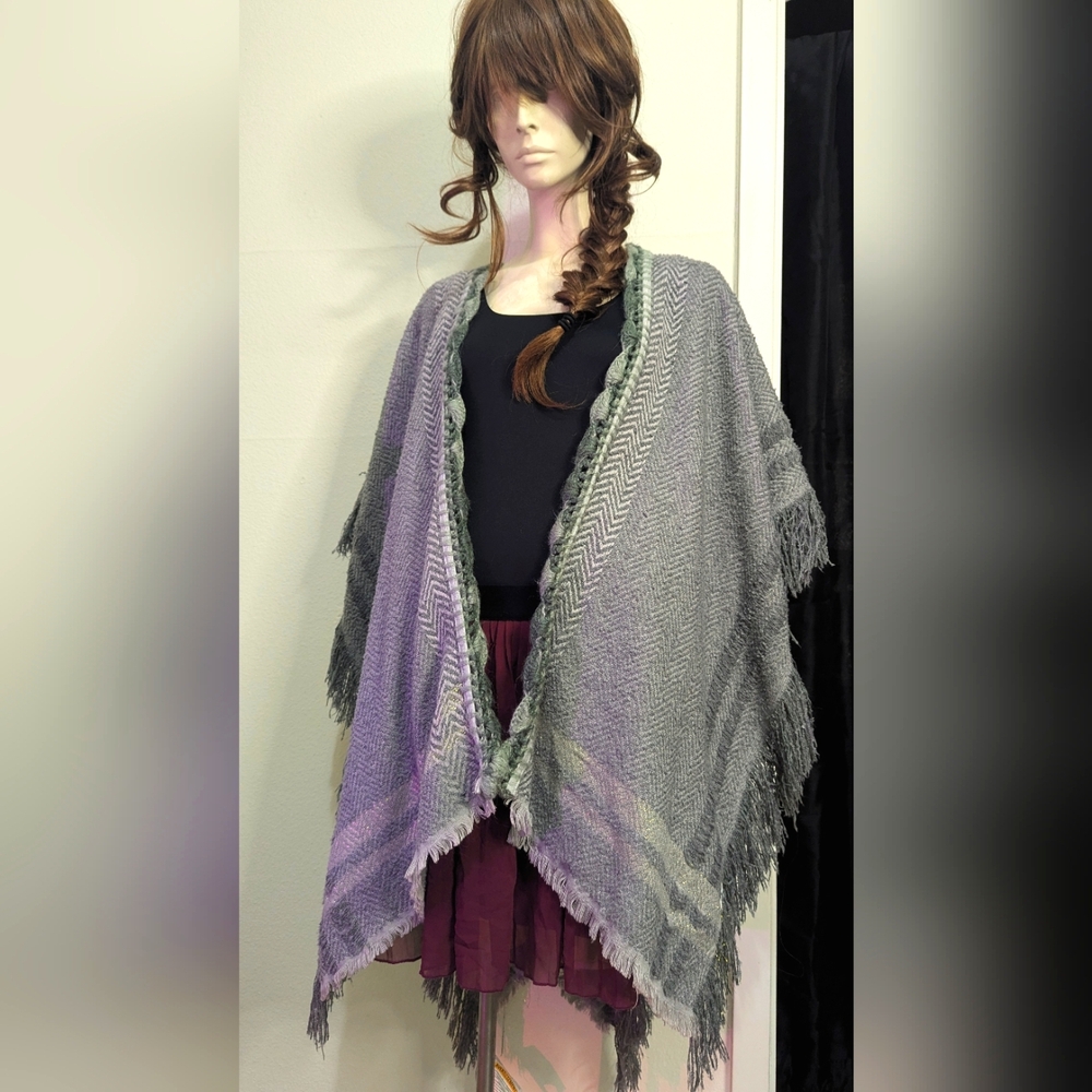 Anthropologie Crochet Kimono Shawl